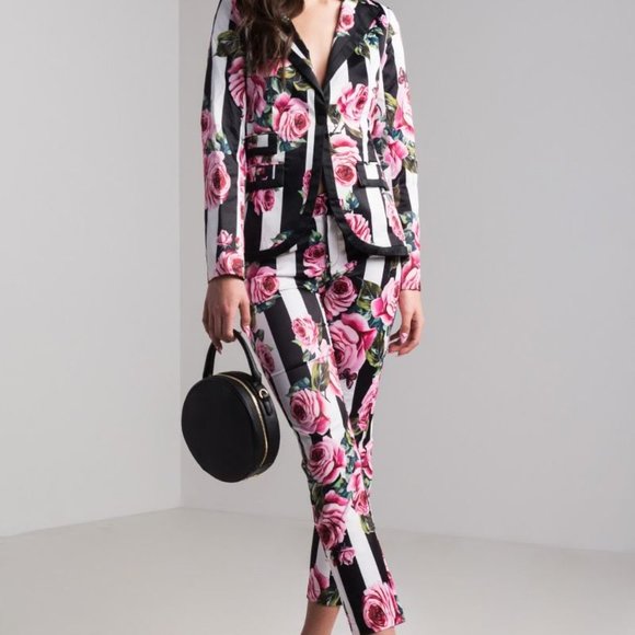 AKIRA Other - Akira Floral Striped Pant Suit/Size Medium